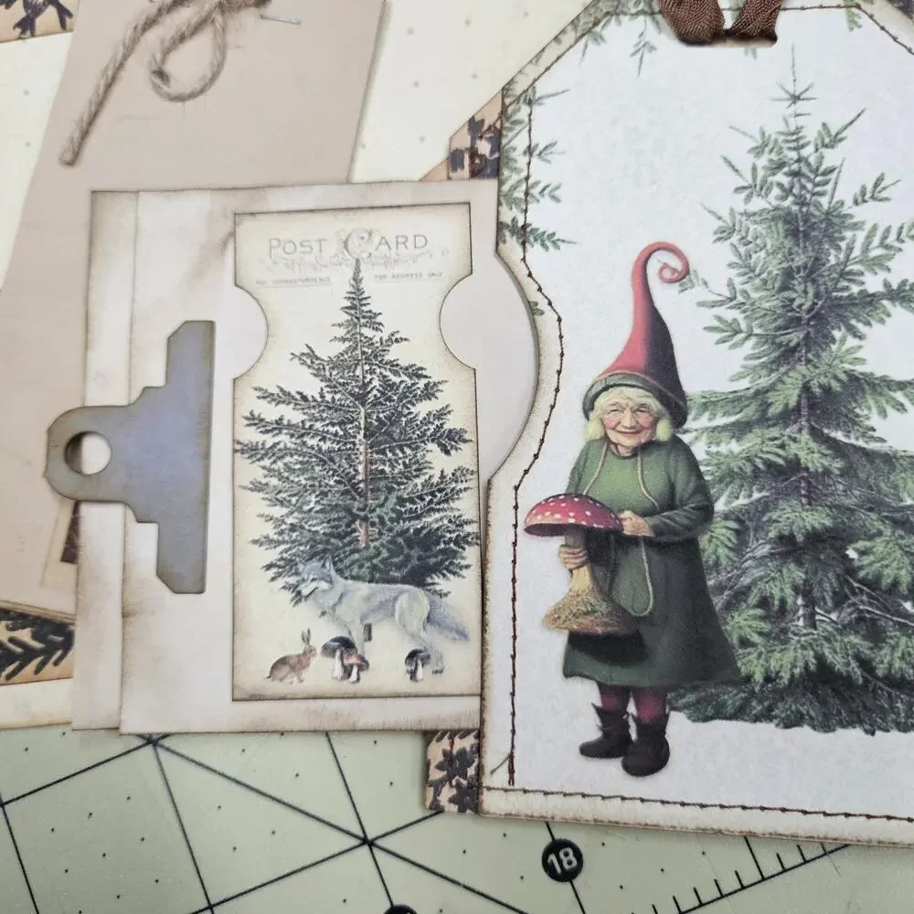 2 Handmade Junk Journals with Pockets Pullouts Bees Mushrooms Woodland Ephemera/